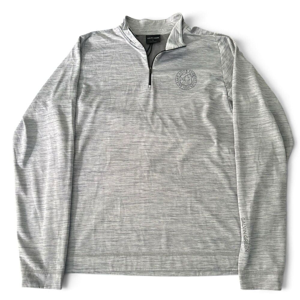 Galvin Green 1/4 Zip Golf Pullover Men XL Marl Gray Calgary Club Performance